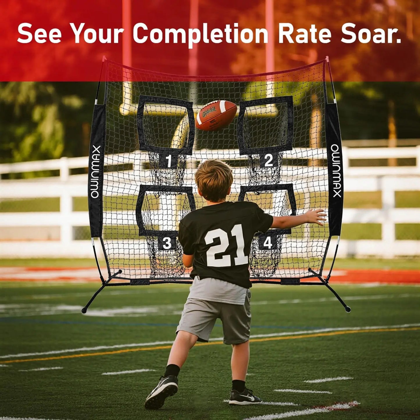 PhenDaLoraSports Football Trainer Throwing Net PhenDaLoraSports