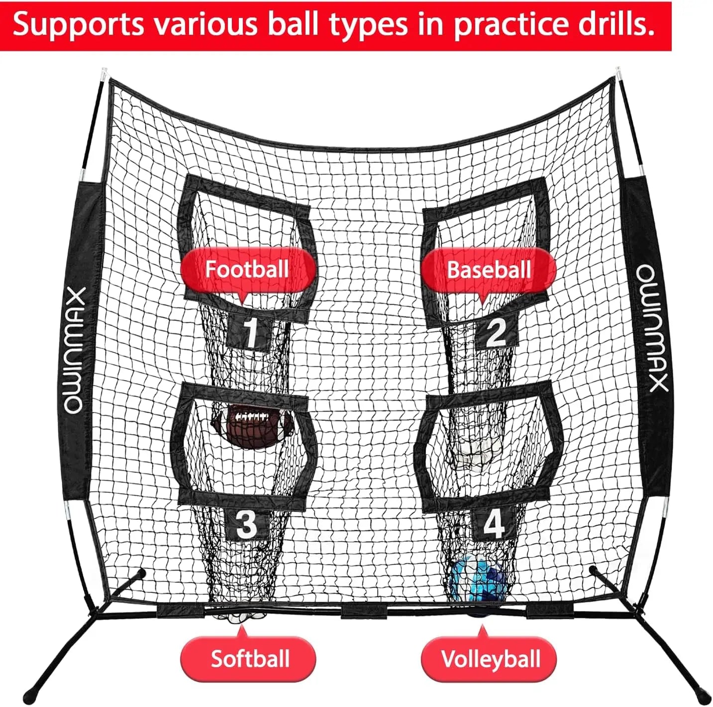 PhenDaLoraSports Football Trainer Throwing Net PhenDaLoraSports