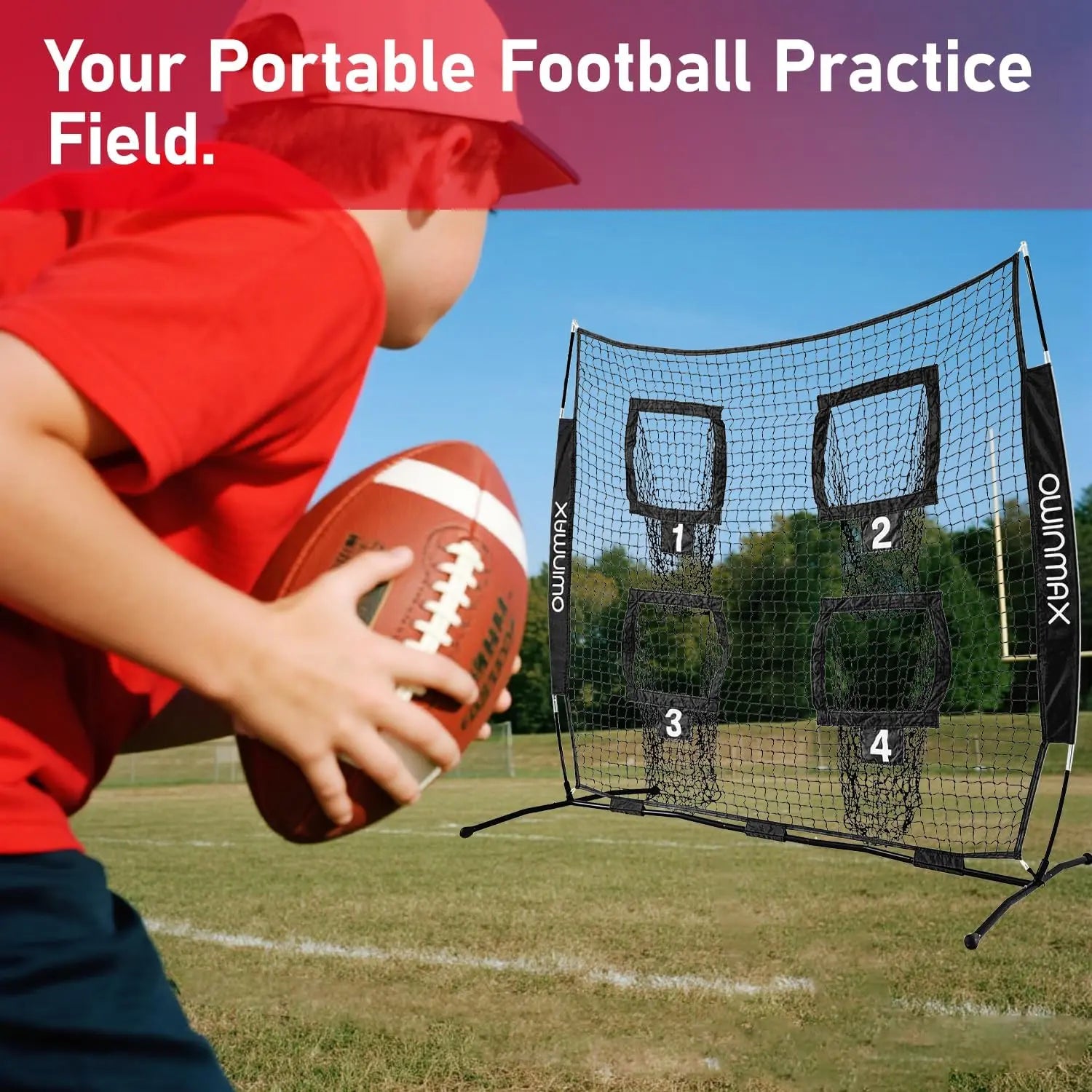 PhenDaLoraSports Football Trainer Throwing Net PhenDaLoraSports